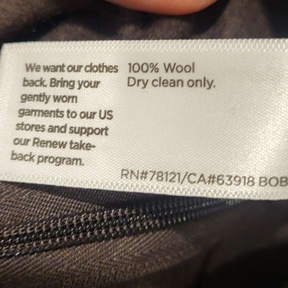 Eileen Fisher Gray Felted Wool Wide Leg Trouser Pants Side Zipper Size XLarge - Picture 3 of 7